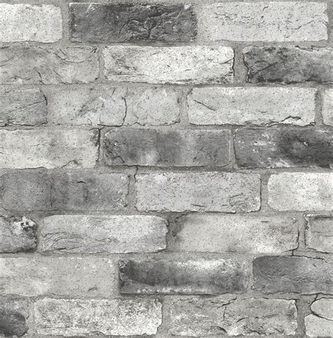 NuWallpaper Grey London Brick Peel & Stick Wallpaper - Walmart.com - Walmart.com