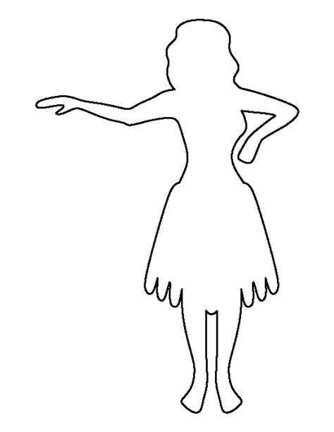 Harmony of colour book thirty eight: Hula girl pattern. Use the printable outline for crafts, creating stencils, scrapbooking, and ...