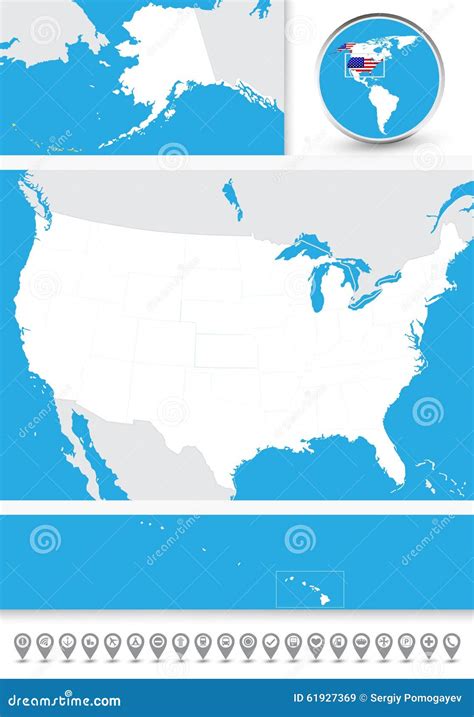 Blind Map Of The Usa