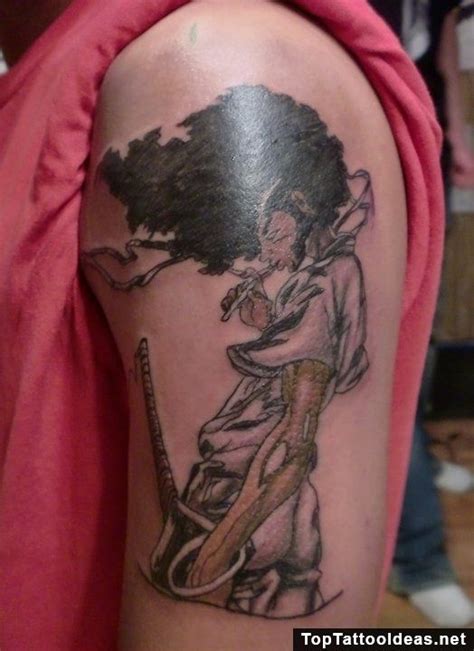 Afro Samurai Tattoo By Alanrushlow Afro Samurai Tattoos Samurai Tattoo