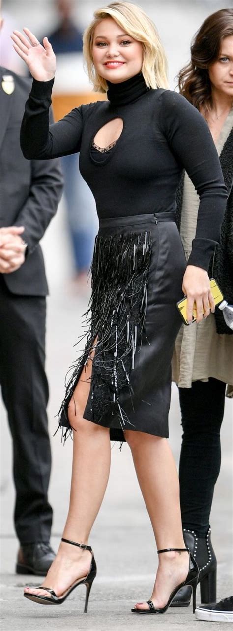 Olivia Holt Fun Heels Lace Skirt Fashion
