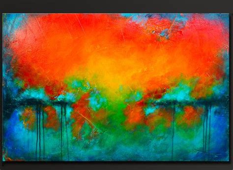 Oxidized Metal 16 24 X 36 Abstract Acrylic Painting Contemporary