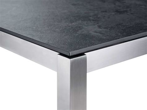 Classic Stainless Steel Hpl Dining Table Solpuri