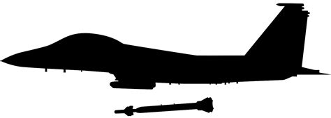 F 15 Eagle Silhouette Free Vector Silhouettes