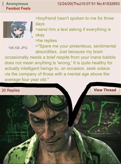 Thats What You Get For Dating The Riddler Meme By Frencheaterxi