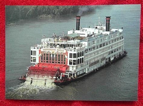 Mississippi Queen Postcard Steamboat Paddlewheel River 1994 Usa Hom 120