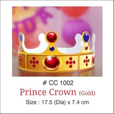 Multi Color Fine Finish Birthday Prince Crown At Best Price In