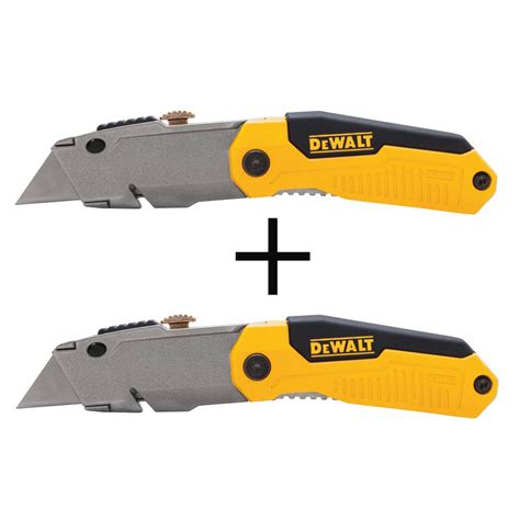 Dewalt Folding Retractable Utility Knife 2 Pack Dwht10035lw35l The