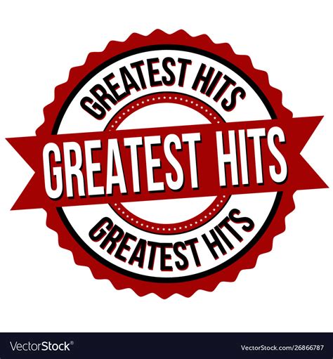 Greatest Hits Sign Or Stamp Royalty Free Vector Image