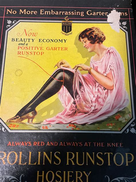 1920 s rollins runstop hosiery box great graphics etsy