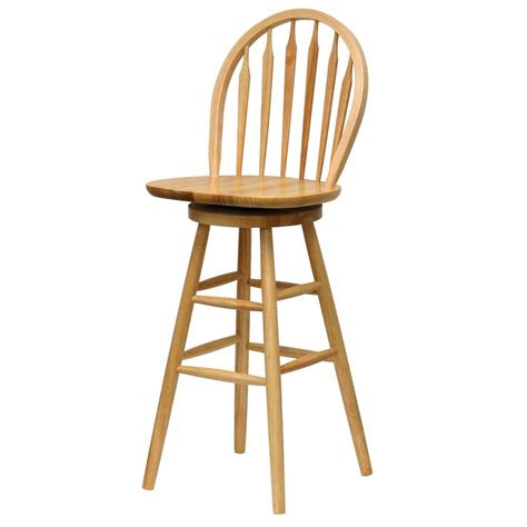 Winsome Wood Wagner Arrow Back Swivel Seat Natural Bar Stool Wxf 02