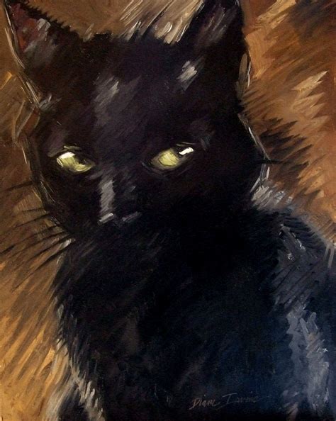 Paintings From The Parlor Sketchy Loose Black Cat Original Oil