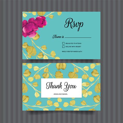 Beautiful Turquoise Floral Business Card 16670167 Vector Art At Vecteezy