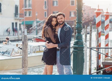 Love Romantic Couple In Venice Italy Stock Image Image Of Happy