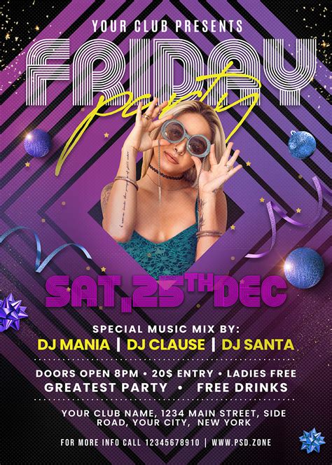 Music Club Friday Night Party Flyer Psd Psd Zone