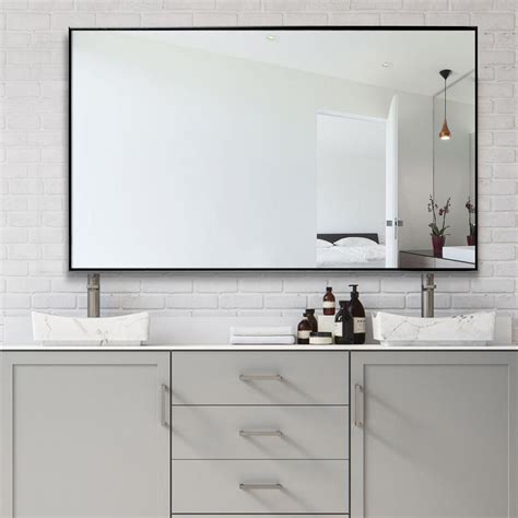 Neu Type 51 In X 31 In Large Modern Rectangle Metal Framed Bathroom