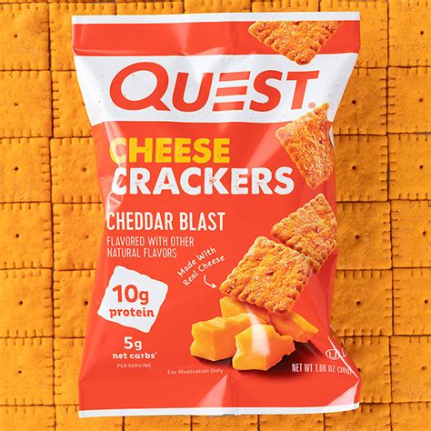 Quest Nutrition Cheese Crackers Single Cheddar Blast