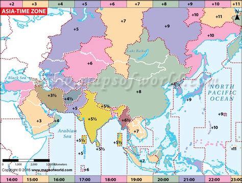 Asian Time Zones Map Middle East Map