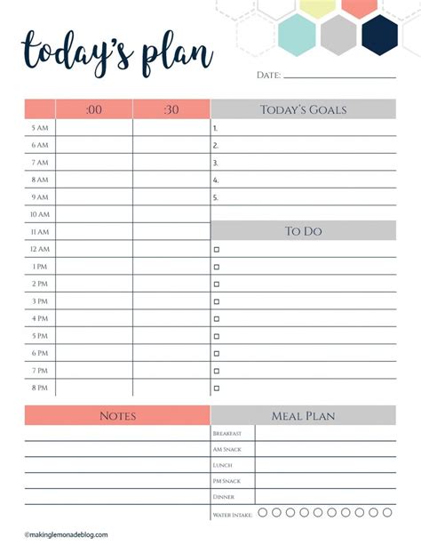 Schedule Template Printable Time Daily Timetable Chart Free Free