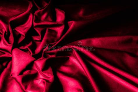 Texture Background Pattern Dark Red Silk Fabric Stock Photo Image