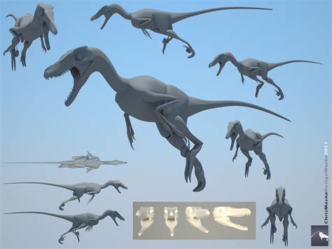 Velociraptor 3d Model Wip By Chrismasna On Deviantart