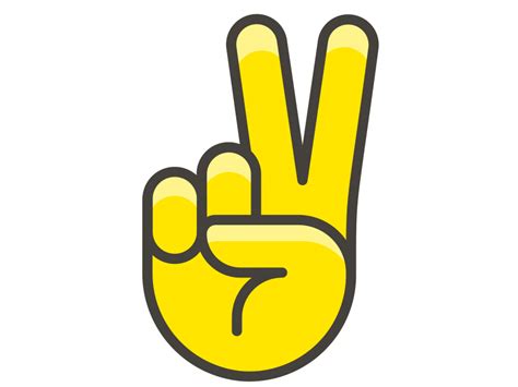 Victory Hand Emoji Png Transparent Emoji