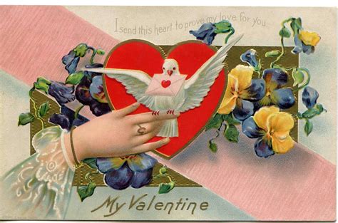 Sew Dear To Me Vintage Valentines Day Postcard