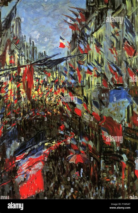 Claude Monet The Rue Montorgueil In Paris Celebration Of June