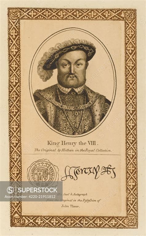 King Henry Viii 1491 1547 With His Autograph Superstock