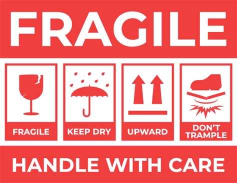 Printable Fragile Handle With Care Sign Vlrengbr