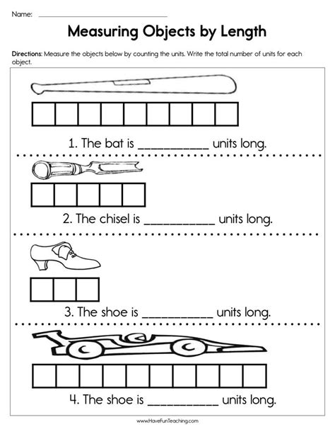 Measuring Objects By Length Worksheet Have Fun Teaching