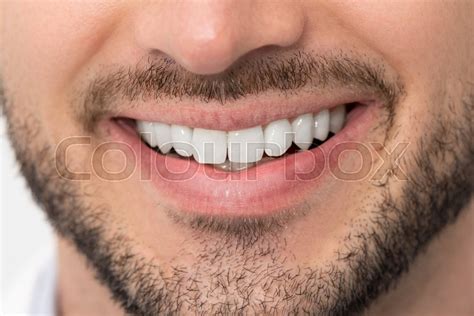 Man With Perfect Smile Teeth Stock Image Colourbox