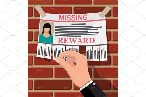 Wanted Person Paper Poster Missing People Illustrations ~ Creative