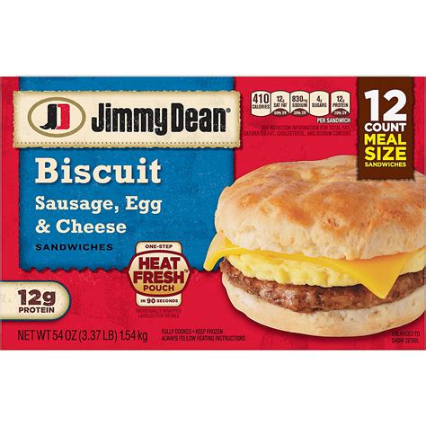 Jimmy Dean Breakfast Sandwich Nutrition Label Runners High Nutrition