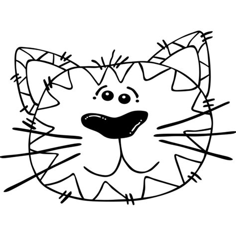 Cartoon Cat Face Outline Png Svg Clip Art For Web Download Clip Art