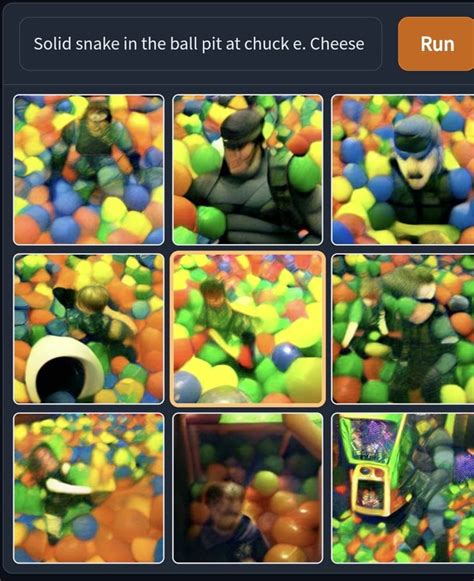 Solid Snake In The Ball Pit At Chuck E Cheese Run Ifunny