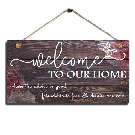Welcome To Our Home Wall Hanging Sign Home Decor Wood Plaque Sign Buy