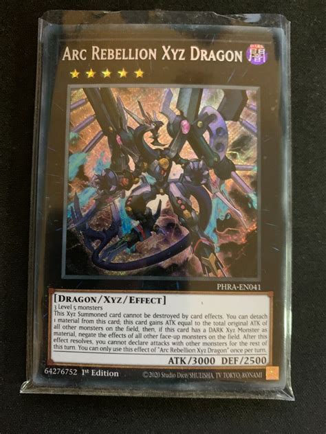 Phra En041 Arc Rebellion Xyz Dragon 1st Edition Secret Rare Card Yugioh Nm Ebay