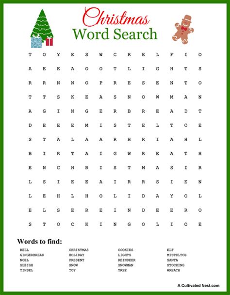 Free Printable Christmas Word Searches For Kids And Adults