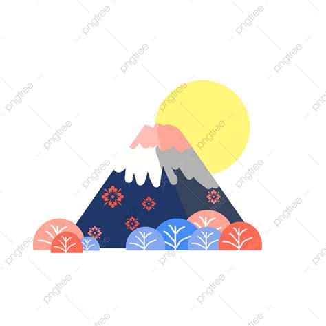 Mount Fuji Png Picture Mount Fuji Japan Volcano Sunset Decorative