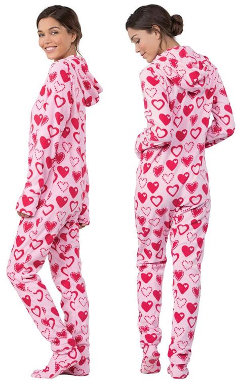 Hoodie Footie™ Sweetheart Snuggle Fleece In Hoodie Footie™ Onesie Pajamas Pajamas For Women