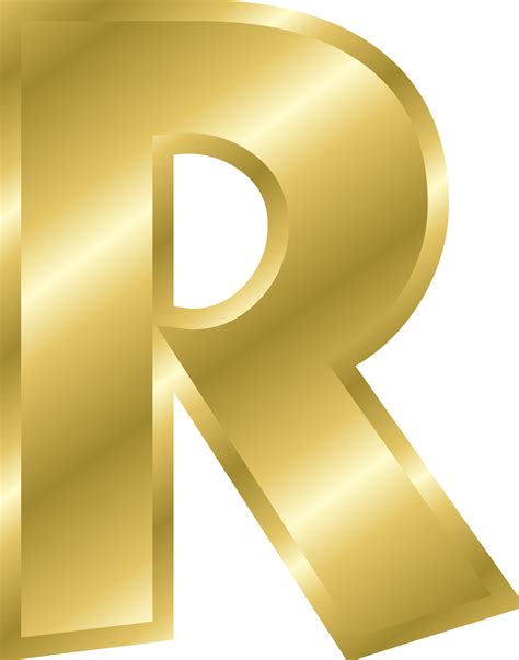 Clipart Effect Letters Alphabet Gold
