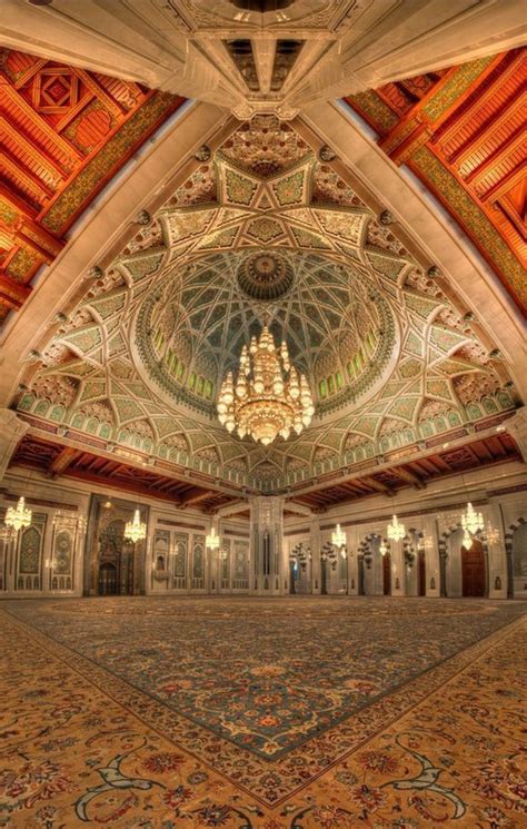 Inside Of Qaboos Grand Mosque By Hussain Al Bahrani Mosque