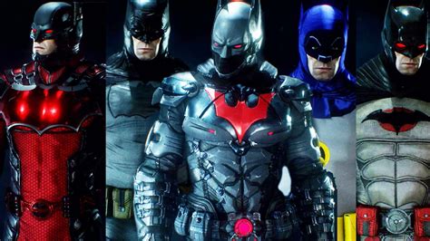 Batman Arkham Knight All Bat Suits Dlc Unlocked Batman Beyond