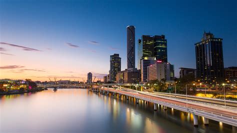 Sunset In Brisbane Australia Hd Wallpaper