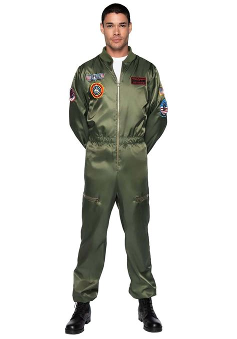 Top Gun Mens Parachute Flight Suit Costume