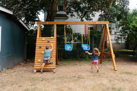 As with all of our plans use glue to secure your joints and consider painting or staining individual sections prior to assembling. How to Build a DIY Wooden Swing Set | Dunn DIY