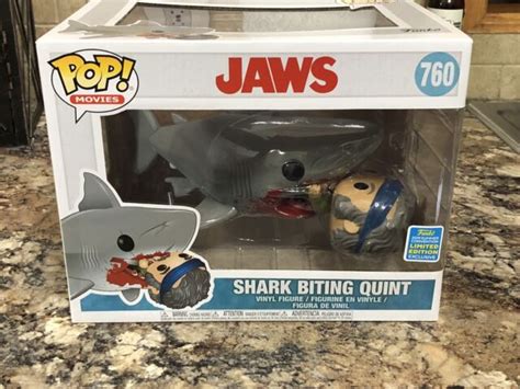 Funko Pop Movies Jaws Shark Biting Quint Figure For Sale Online Ebay