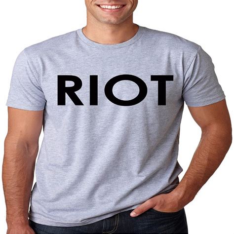 T Shirt On Short Men Riot T Shirt Funny Shirts For Men Political