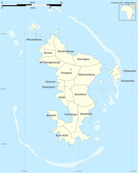 Mayotte Administrative Map